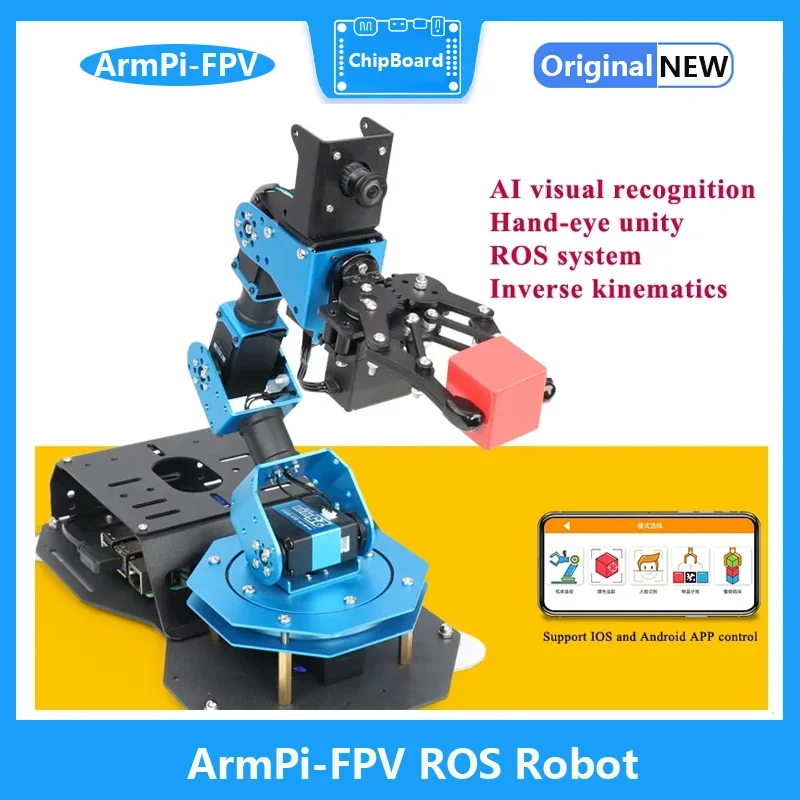ArmPi-FPV, справочная деталь, Raspberry Pi AI, визуальное распознавание, программирование питона с открытым исходным кодом, комплект робота
ArmPi-FPV, справочная деталь, Raspberry Pi AI, визуальное распознавание, программирование питона с открытым исходным кодом, комплект робота