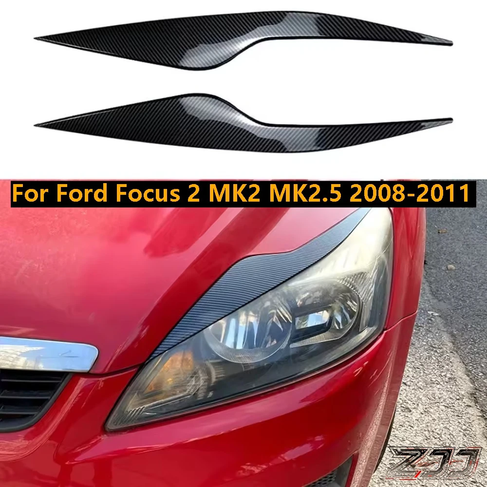 Pair Front Headlight Eyelid Eyebrow Trims Stickers Cover For Ford Focus 2 MK2 MK2.5 2008-2011 Carbon Fiber Look/Glossy Black
Pair Front Headlight Eyelid Eyebrow Trims Stickers Cover For Ford Focus 2 MK2 MK2.5 2008-2011 Carbon Fiber Look/Glossy Black