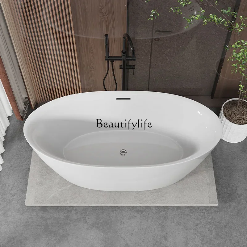 03LBathtub Household deep bubble small apartment independent oval mobile bathtub
03LBathtub Household deep bubble small apartment independent oval mobile bathtub