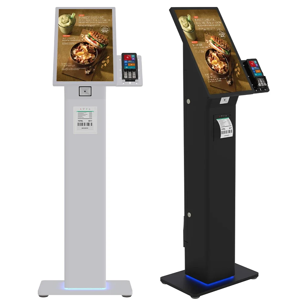 21.5 Inch Desktop/Floorstanding Android Windows Self-Service Kiosk With Printer Scanner LCD For Restaurant Order Payment Kiosk
21.5 Inch Desktop/Floorstanding Android Windows Self-Service Kiosk With Printer Scanner LCD For Restaurant Order Payment Kiosk