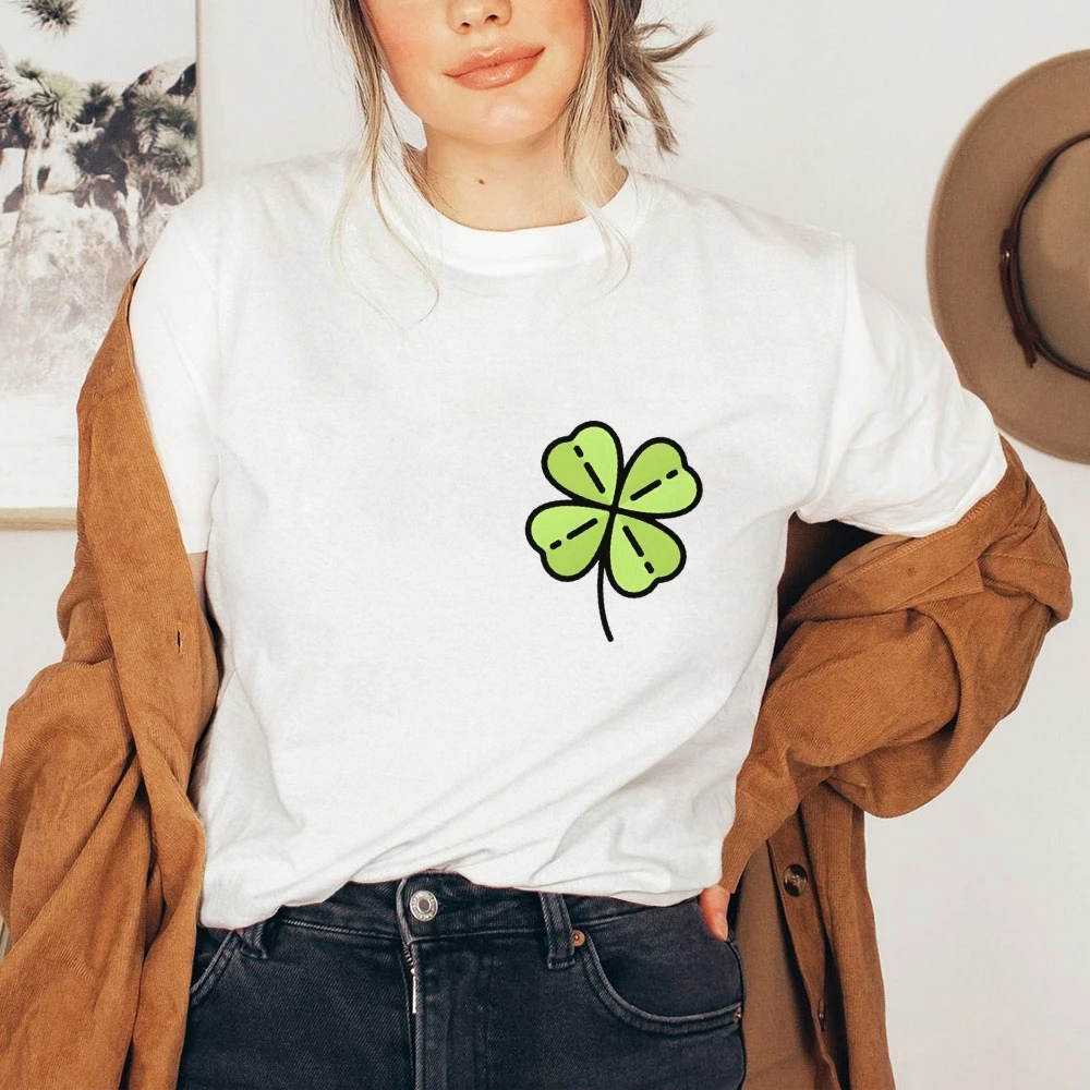 Lucky Clover Y2k Женская футболка большого размера - высококачественный хлопковый летний топ с подвесками в виде четырехлистных листьев, свободная женская одежда в стиле Y2k
Lucky Clover Y2k Женская футболка большого размера - высококачественный хлопковый летний топ с подвесками в виде четырехлистных листьев, свободная женская одежда в стиле Y2k