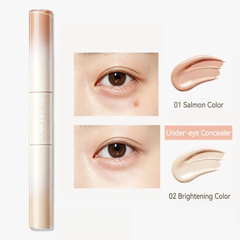 Spenny Concealer Cream Double-ended Matte Moist Covers Spots Dark Circles Natural Brighten High Coverage Lasting Corrector
Spenny Concealer Cream Double-ended Matte Moist Covers Spots Dark Circles Natural Brighten High Coverage Lasting Corrector