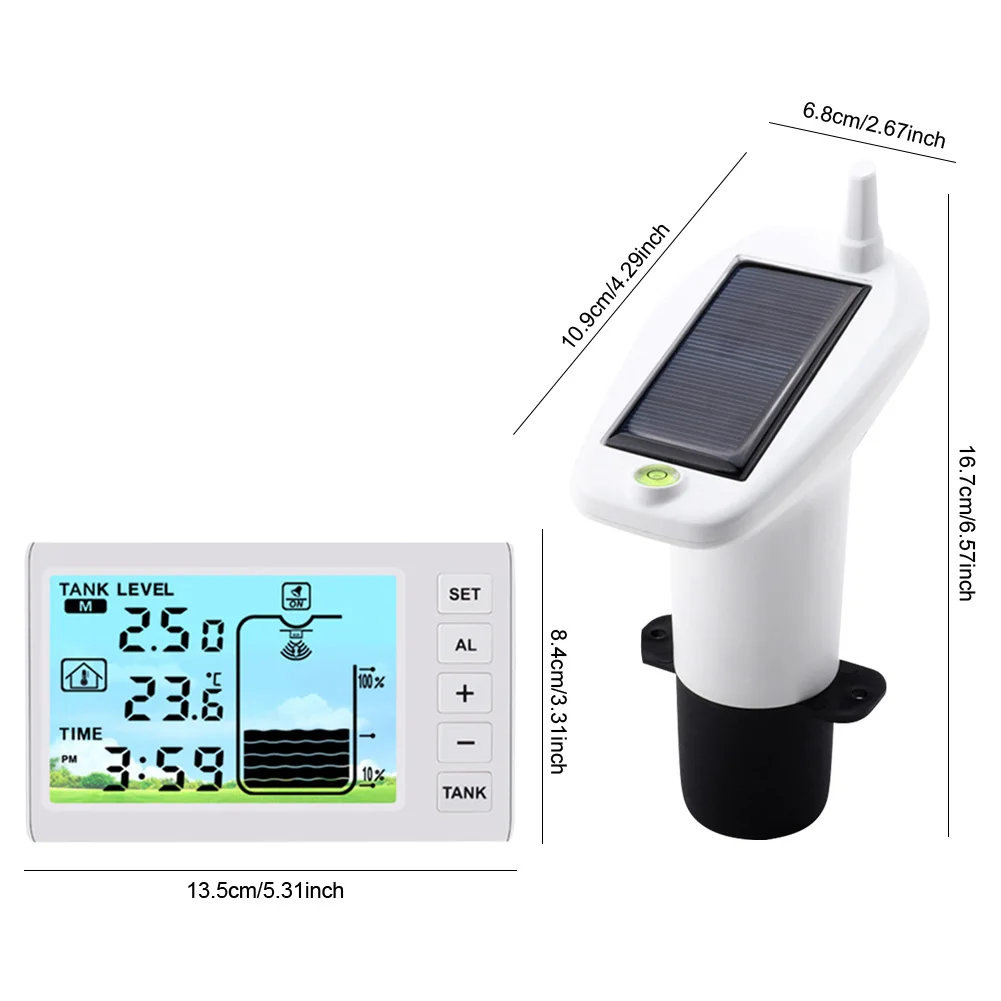 Ultrasonic Water Tank Liquid Depth Level Meter Temperature Sensor Time Display Ultrasonic Level Gauge for Liquid Depth Measuring
Ultrasonic Water Tank Liquid Depth Level Meter Temperature Sensor Time Display Ultrasonic Level Gauge for Liquid Depth Measuring
