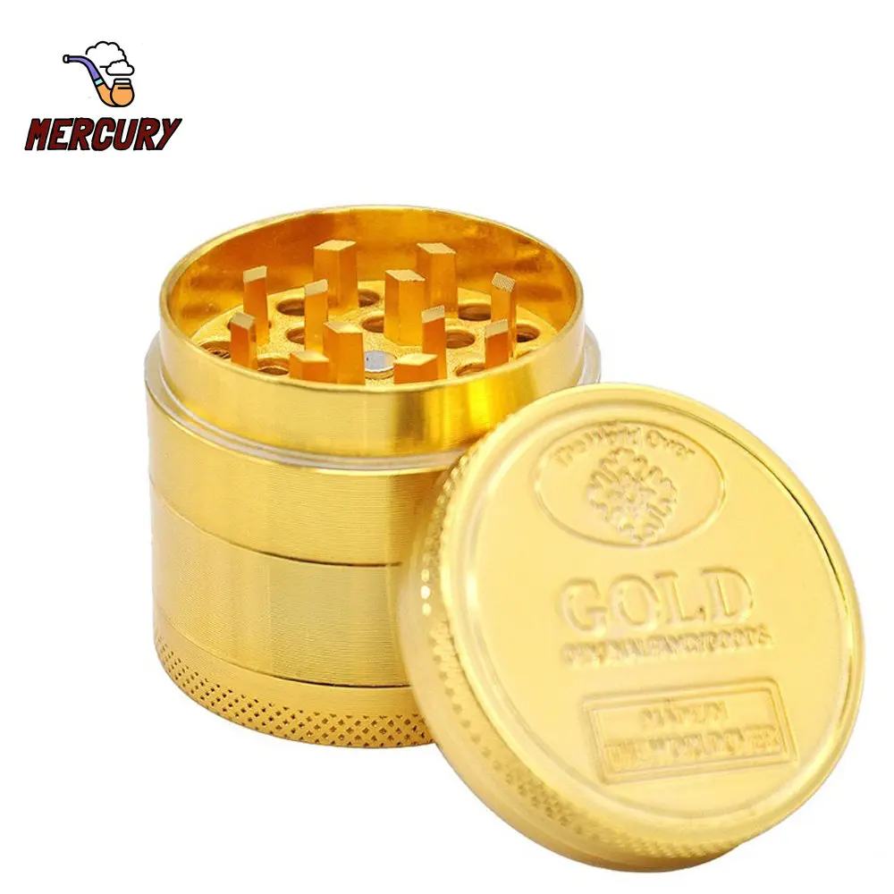 MERCURY 4 Layer Golden Tobacco Grass Grinder 40mm Zinc Alloy Dry Herb Crusher Grinding with Filter Screen Smoking Accessories
MERCURY 4 Layer Golden Tobacco Grass Grinder 40mm Zinc Alloy Dry Herb Crusher Grinding with Filter Screen Smoking Accessories