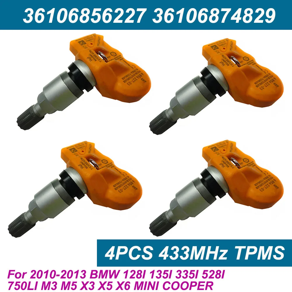 4Pcs 36106856227 6856227 433MHz Car TPMS Sensor For 2010-2013 BMW 128I 135I 335I 528I 750LI M3 M5 X3 X5 X6 MINI COOPER
4Pcs 36106856227 6856227 433MHz Car TPMS Sensor For 2010-2013 BMW 128I 135I 335I 528I 750LI M3 M5 X3 X5 X6 MINI COOPER