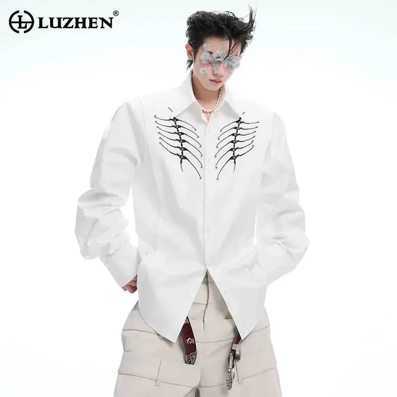 LUZHEN Casual Embroidery Pattern Loose Stylish Shirts Men's Original High Quality Street Long Sleeve Shoulder Pad Tops JY7132
LUZHEN Casual Embroidery Pattern Loose Stylish Shirts Men's Original High Quality Street Long Sleeve Shoulder Pad Tops JY7132