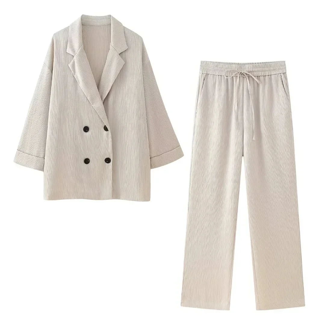 Loungewear Women Blazers Sets 2 Pieces Pajamas Set Long Sleeve Pants Office Outfits Women's Suit Two Piece Set Loose Homewear
Loungewear Women Blazers Sets 2 Pieces Pajamas Set Long Sleeve Pants Office Outfits Women's Suit Two Piece Set Loose Homewear