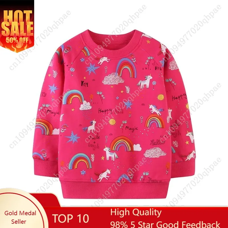 Jumping Meters Fashion Girls Sweatshirts for Autumn Winter Unicorn Baby Sweaters Cotton Rainbow Children's Hoodies Top Clothes
Jumping Meters Fashion Girls Sweatshirts for Autumn Winter Unicorn Baby Sweaters Cotton Rainbow Children's Hoodies Top Clothes