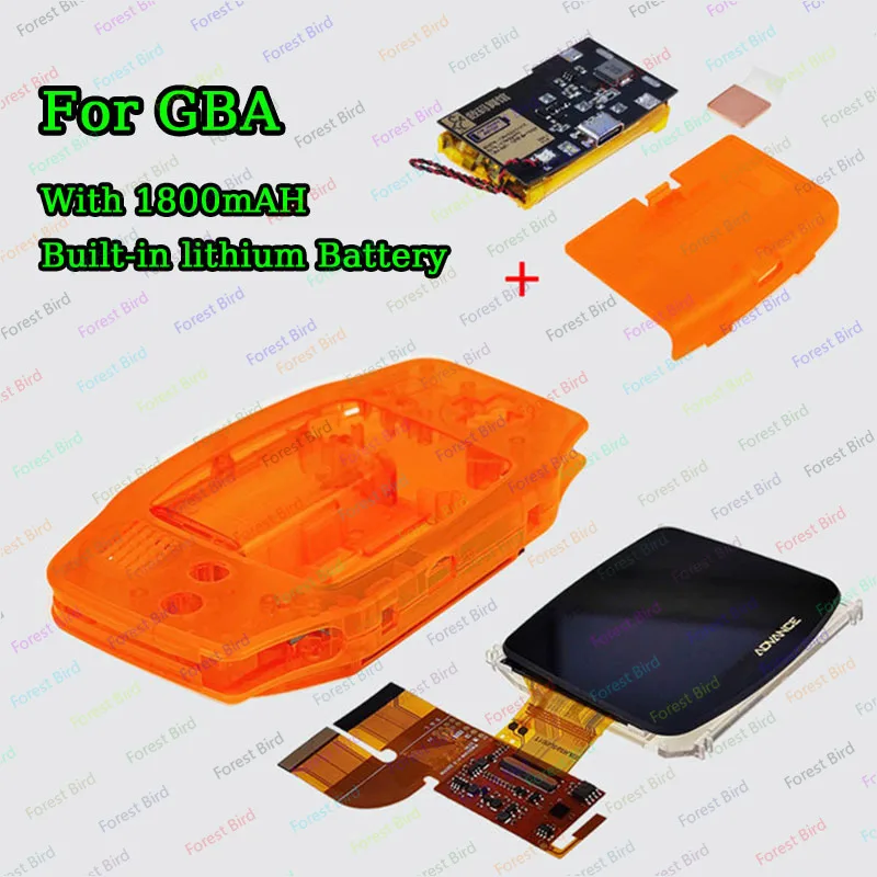 1800mAh Built-in Lithium Battery with Type C Charging Port Battery Cover for GBA with IPS V3 Pre Laminated Screen LCD Shell Kits
1800mAh Built-in Lithium Battery with Type C Charging Port Battery Cover for GBA with IPS V3 Pre Laminated Screen LCD Shell Kits