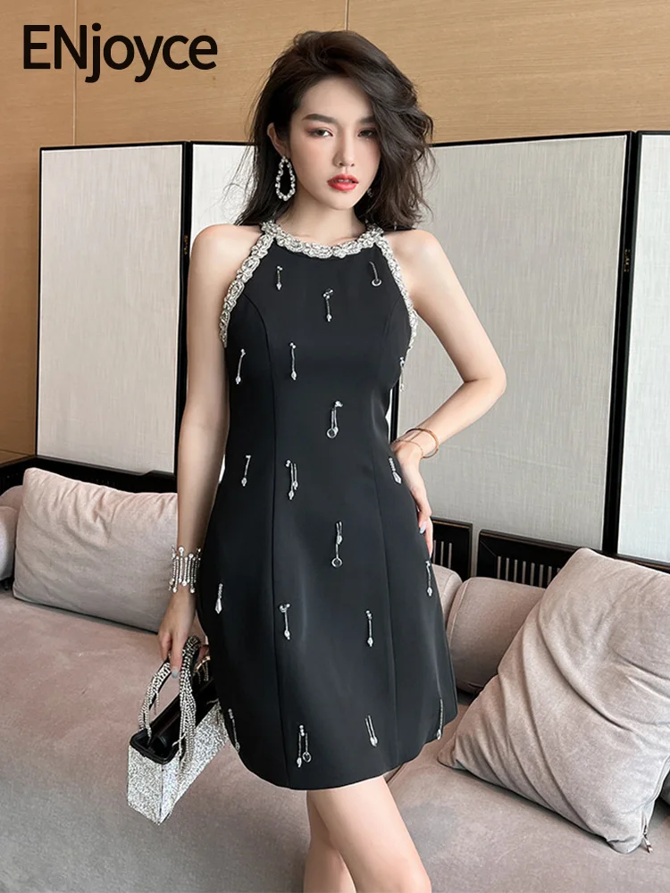 2024 Vintage Luxury Brand Diamond Design Sleeveless Mini Black Dress A-line Short Dresses Birthday Party Prom Celebrity Outfit
2024 Vintage Luxury Brand Diamond Design Sleeveless Mini Black Dress A-line Short Dresses Birthday Party Prom Celebrity Outfit