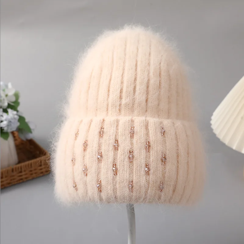 Korean Style Women's Knit Beanie Rabbit Fur Blend Winter Warm Slouchy Hat Casual Fashion Versatile Cuffed Cap
Korean Style Women's Knit Beanie Rabbit Fur Blend Winter Warm Slouchy Hat Casual Fashion Versatile Cuffed Cap