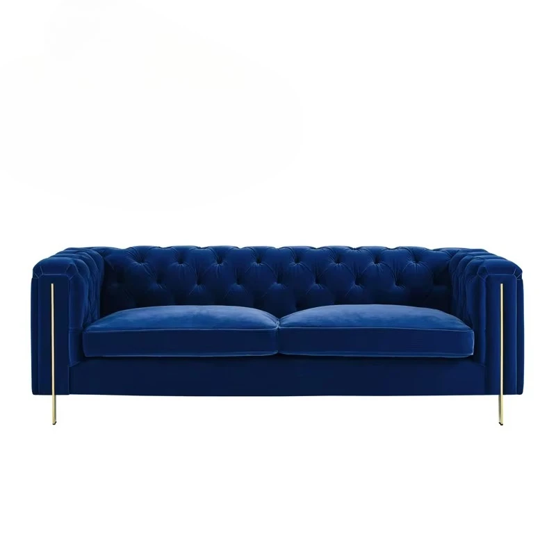 Modern fabric metal leg furniture velvet sofa living room interior set
Modern fabric metal leg furniture velvet sofa living room interior set