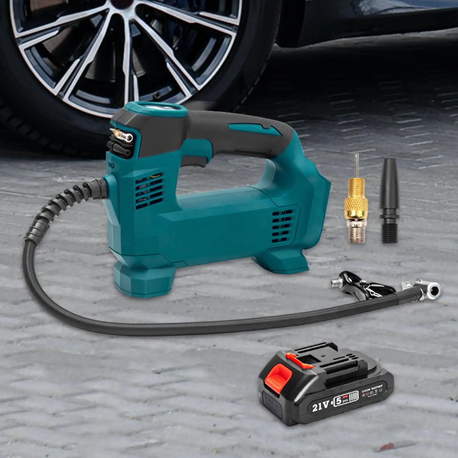 Electric Air Pump with Nozzles Inflation Devices Accessories Rechargeable Portable Air Pump for Bicycle SUV Motorcycle Cars Van
Electric Air Pump with Nozzles Inflation Devices Accessories Rechargeable Portable Air Pump for Bicycle SUV Motorcycle Cars Van