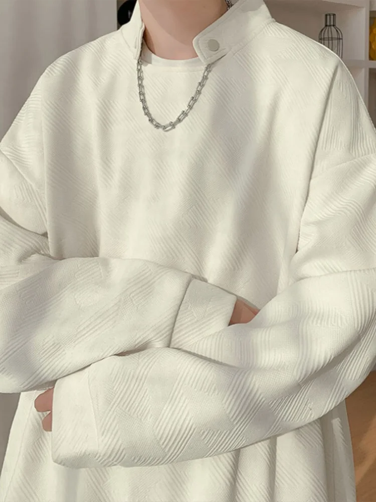 High-End Texture f-High Collar Long Sve Men's Sweatirt Spring Autumn Sle Base Layer Trendy Inner Wear Casual Loose Fit
High-End Texture f-High Collar Long Sve Men's Sweatirt Spring Autumn Sle Base Layer Trendy Inner Wear Casual Loose Fit