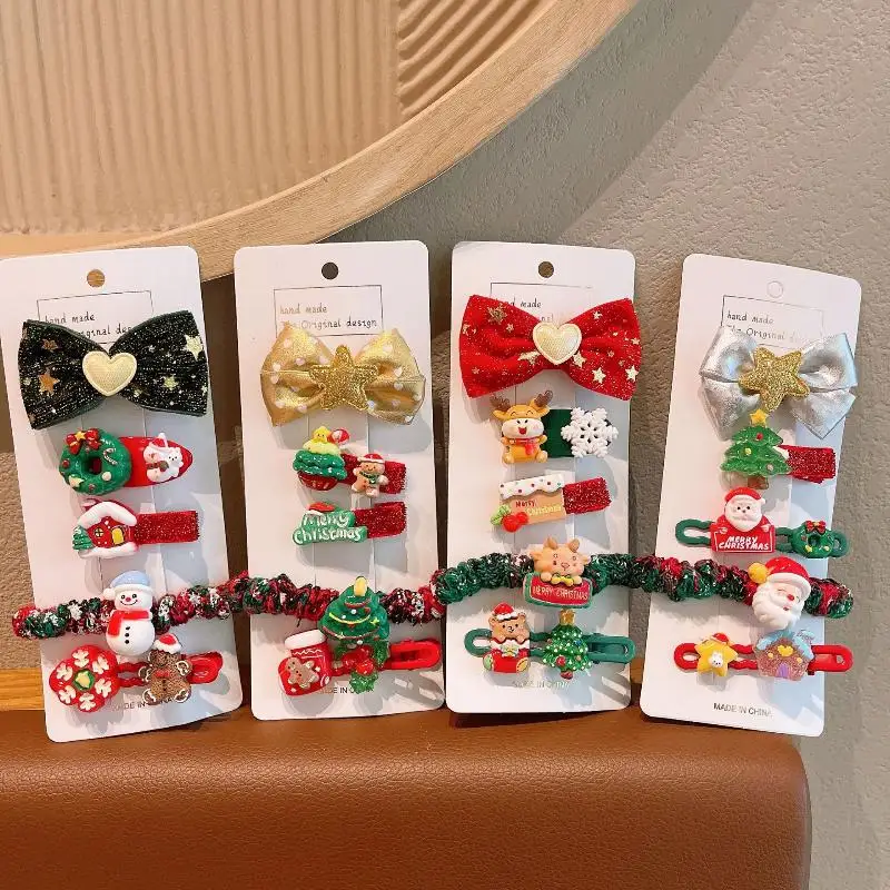 5Pcs Christmas Hair Clip Set-Santa, Snowman&Deer Non-Slip Clips for Kids,Festive Hair Ties&Accessories for Toddler Girls & Boys
5Pcs Christmas Hair Clip Set-Santa, Snowman&Deer Non-Slip Clips for Kids,Festive Hair Ties&Accessories for Toddler Girls & Boys
