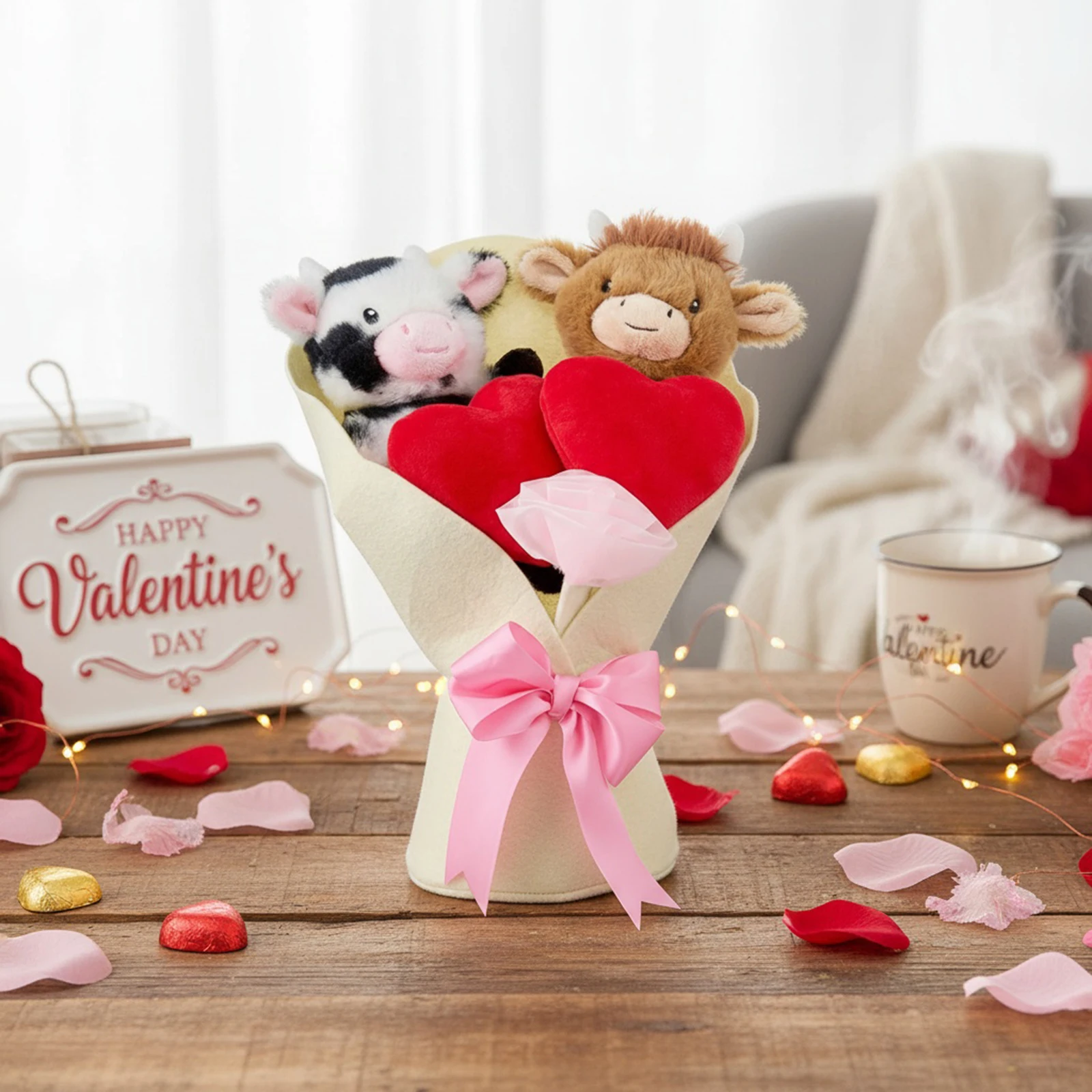 Highland Cow Cute Stuffed Plush Toy Hearts and Pink Bow Stuffed Animal Toy for Boys Girls Women Birthday Present Gifts
Highland Cow Cute Stuffed Plush Toy Hearts and Pink Bow Stuffed Animal Toy for Boys Girls Women Birthday Present Gifts