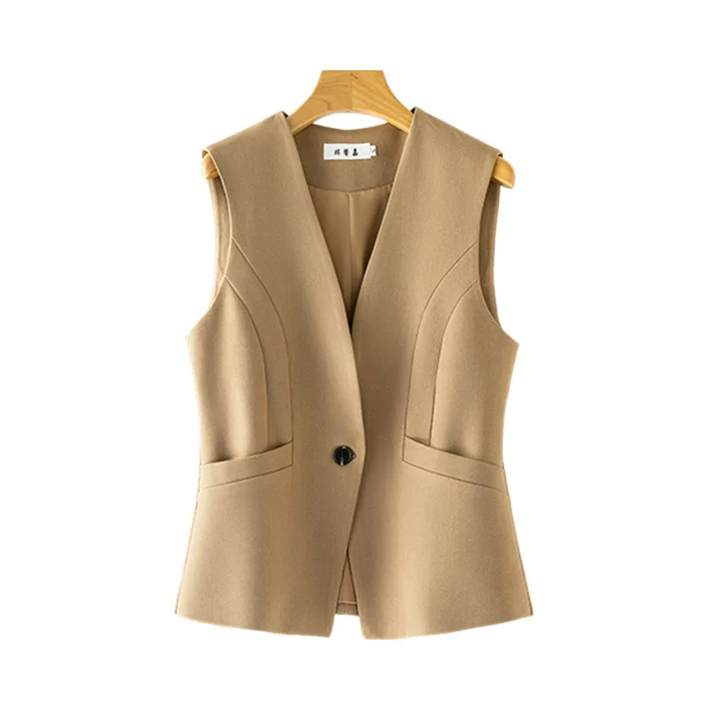 Khaki Color Business Style Women's Vest 2026 Spring New Slimming Commuting Versatile Personality Waistcoat Polyester Fabric
Khaki Color Business Style Women's Vest 2026 Spring New Slimming Commuting Versatile Personality Waistcoat Polyester Fabric