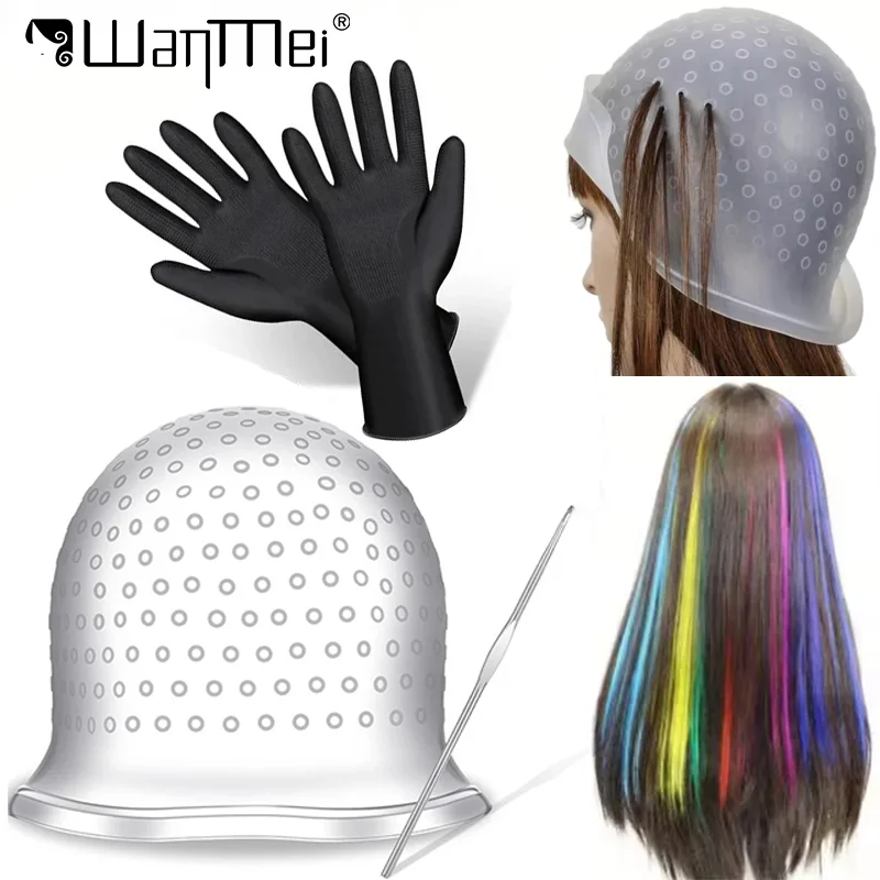4pcs Hair Dyeing Set Reusable Hair Dyeing Gloves Highlighting Silicone Hat with Hook DIY Beauty Hair Coloring Styling Tools
4pcs Hair Dyeing Set Reusable Hair Dyeing Gloves Highlighting Silicone Hat with Hook DIY Beauty Hair Coloring Styling Tools