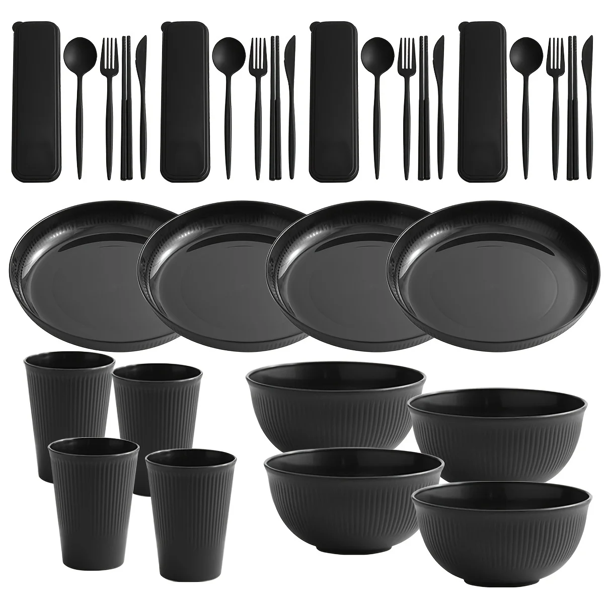 32 Piece Cutlery Set Vintage Plastic Cutlery Set With Dinner And Dessert Plates Bowls Cups
32 Piece Cutlery Set Vintage Plastic Cutlery Set With Dinner And Dessert Plates Bowls Cups