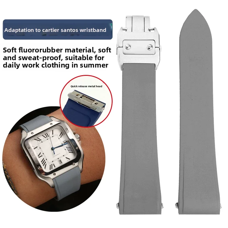 21mm With Original Steel End Linking WatchBand For Cartier Santos Large Size FKM Rubber Strap Blue orange men Watch accessories
21mm With Original Steel End Linking WatchBand For Cartier Santos Large Size FKM Rubber Strap Blue orange men Watch accessories