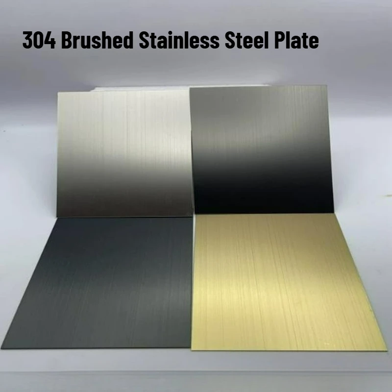 Thick 0.55~1.15mm 304 Brushed Stainless Steel Plate 4-Color Gold Silver Rose Gold Black Brushed Finishing100x100/200x200/300x300
Thick 0.55~1.15mm 304 Brushed Stainless Steel Plate 4-Color Gold Silver Rose Gold Black Brushed Finishing100x100/200x200/300x300