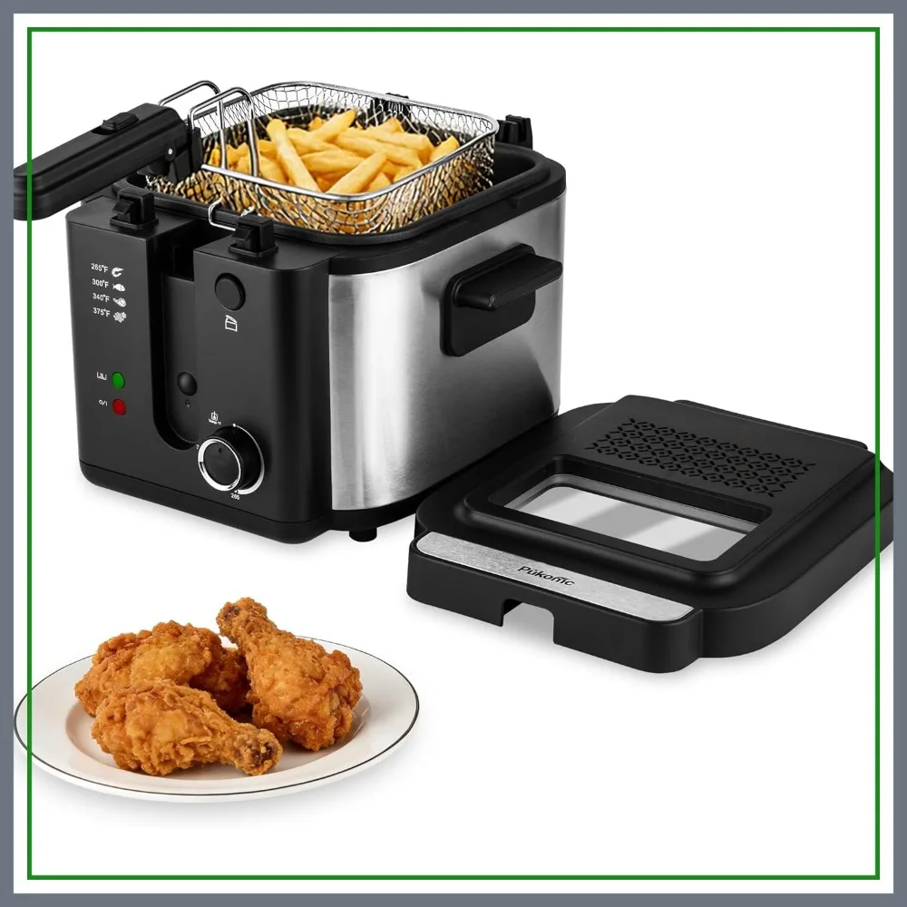 Electric Deep Fryer with Basket, Adjustable Temp, 2.5L Non-Stick, Easy Clean
Electric Deep Fryer with Basket, Adjustable Temp, 2.5L Non-Stick, Easy Clean