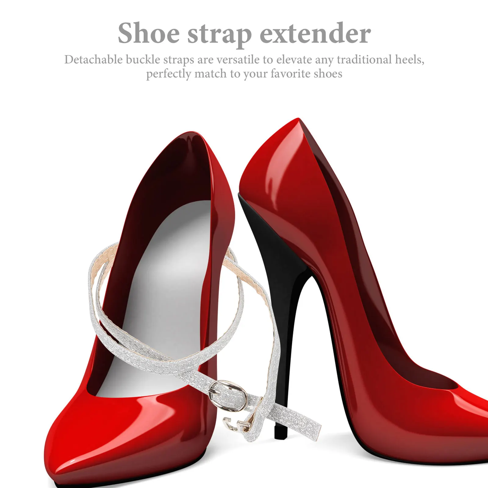 High Heels Straps Adjustable Buckle Extender PU Women Shoe Laces Ankle Replacement Fashion
High Heels Straps Adjustable Buckle Extender PU Women Shoe Laces Ankle Replacement Fashion