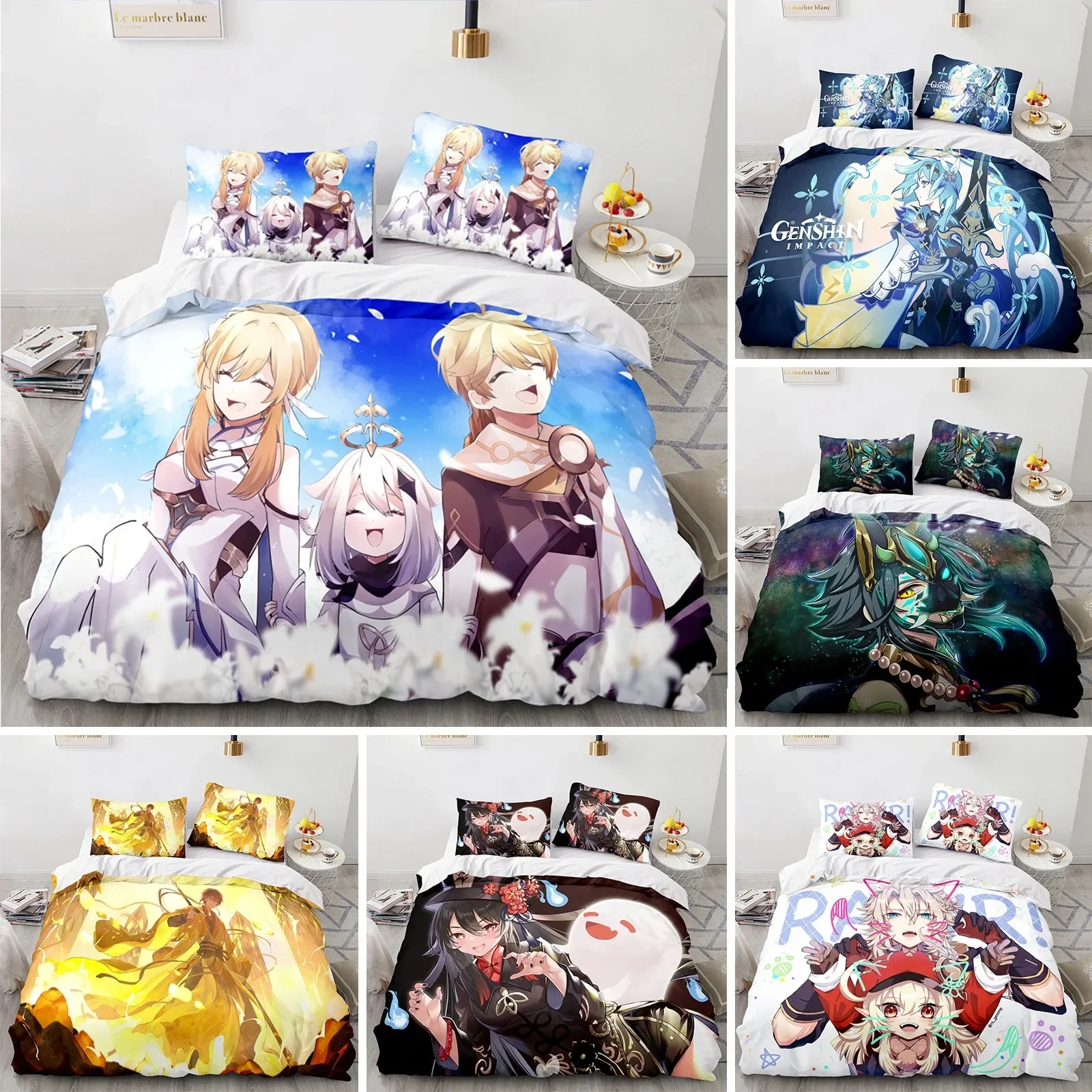 Anime Genshin Impact Bedding Set Boys Girls Twin Queen Size Duvet Cover Pillowcase Bed Kids Adult Fashion Home Textileextile
Anime Genshin Impact Bedding Set Boys Girls Twin Queen Size Duvet Cover Pillowcase Bed Kids Adult Fashion Home Textileextile