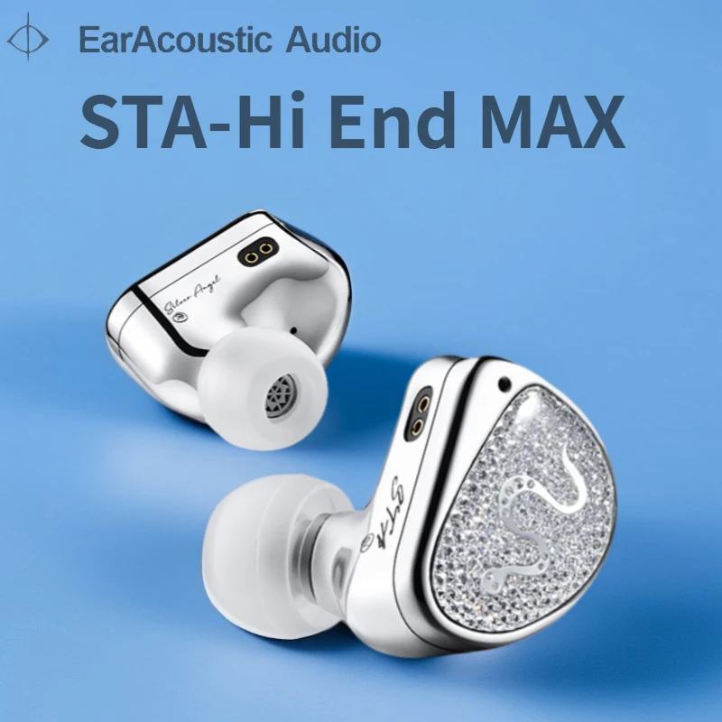 EarAcoustic Audio STA-Hi End MAX IEM In-ear Wired HiFi Earphones 10mm DLC & 6mm Composite Dual Driver with Interchangeable Cable
EarAcoustic Audio STA-Hi End MAX IEM In-ear Wired HiFi Earphones 10mm DLC & 6mm Composite Dual Driver with Interchangeable Cable