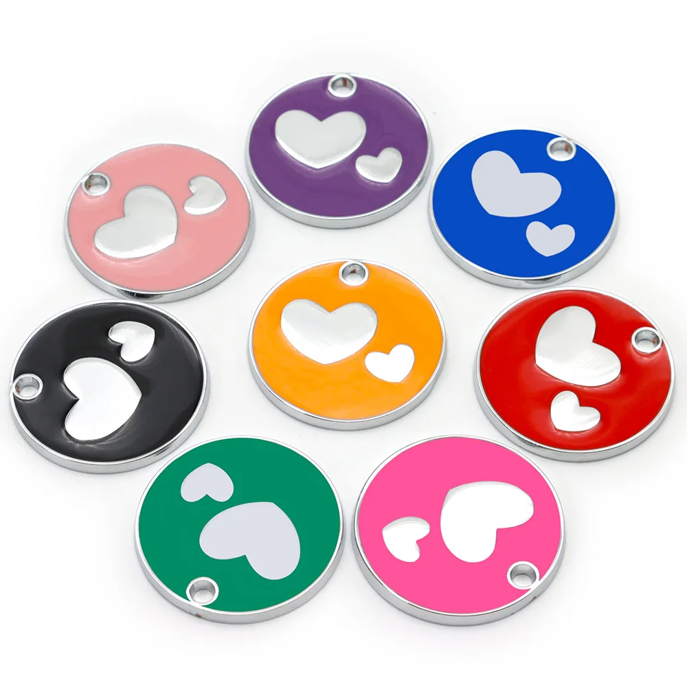 100PCS Heart Anti-lost Pet ID Tag Blank Engraved Name for Cat Puppy Customized Round Pendant Personalized Collars Key Ring
100PCS Heart Anti-lost Pet ID Tag Blank Engraved Name for Cat Puppy Customized Round Pendant Personalized Collars Key Ring