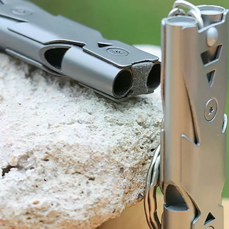 1 Pc High Decibel Stainless Whistle Double Tube Lifesaving Portable Emergency Keychain Whistle For Outdoor Hiking Camping
1 Pc High Decibel Stainless Whistle Double Tube Lifesaving Portable Emergency Keychain Whistle For Outdoor Hiking Camping