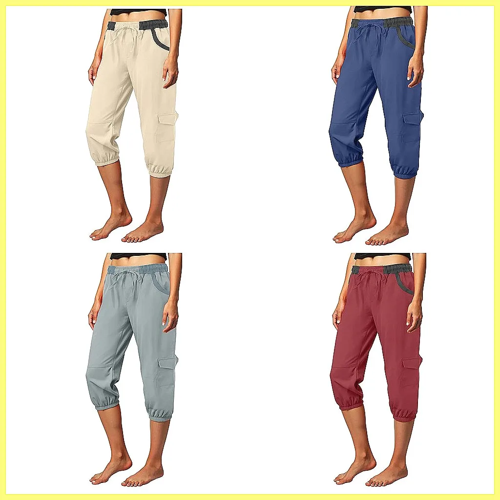 Women's Plus Size Cotton Cargo Capris - Mid Rise Stretchy Travel Hiking Jogger Pants
Women's Plus Size Cotton Cargo Capris - Mid Rise Stretchy Travel Hiking Jogger Pants