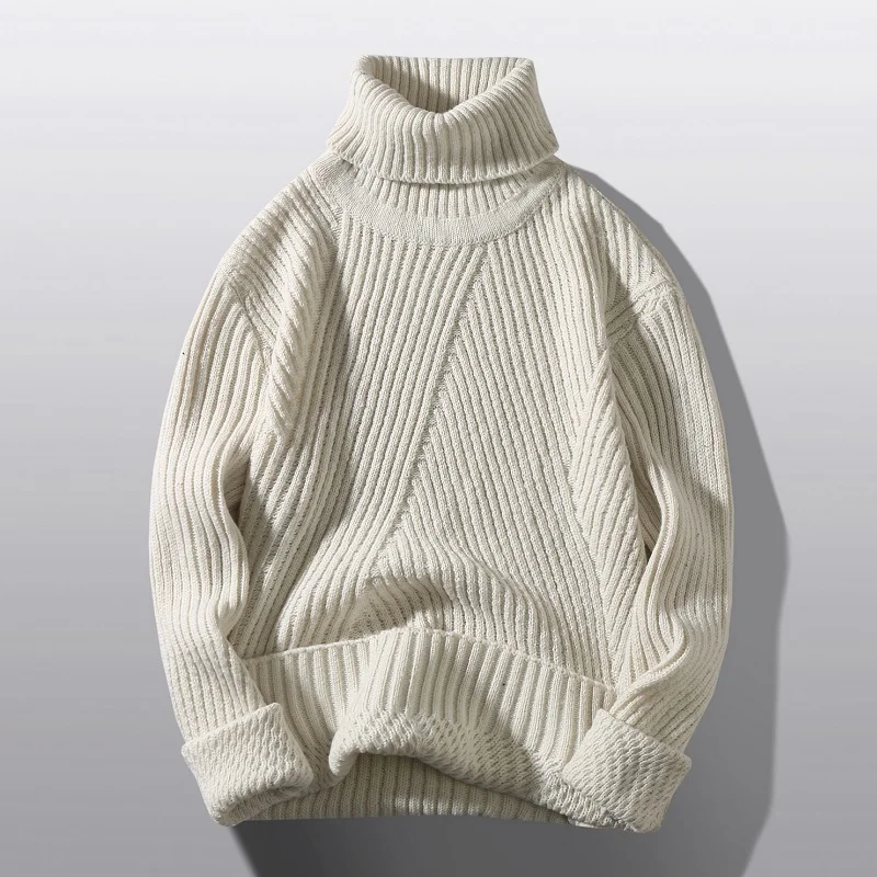 Thiened Lamb Wool Men's Knitted Sweater Autumn Winter New Sle Youth Vitali Cotton Blend Fabric Long Sve High Collar
Thiened Lamb Wool Men's Knitted Sweater Autumn Winter New Sle Youth Vitali Cotton Blend Fabric Long Sve High Collar