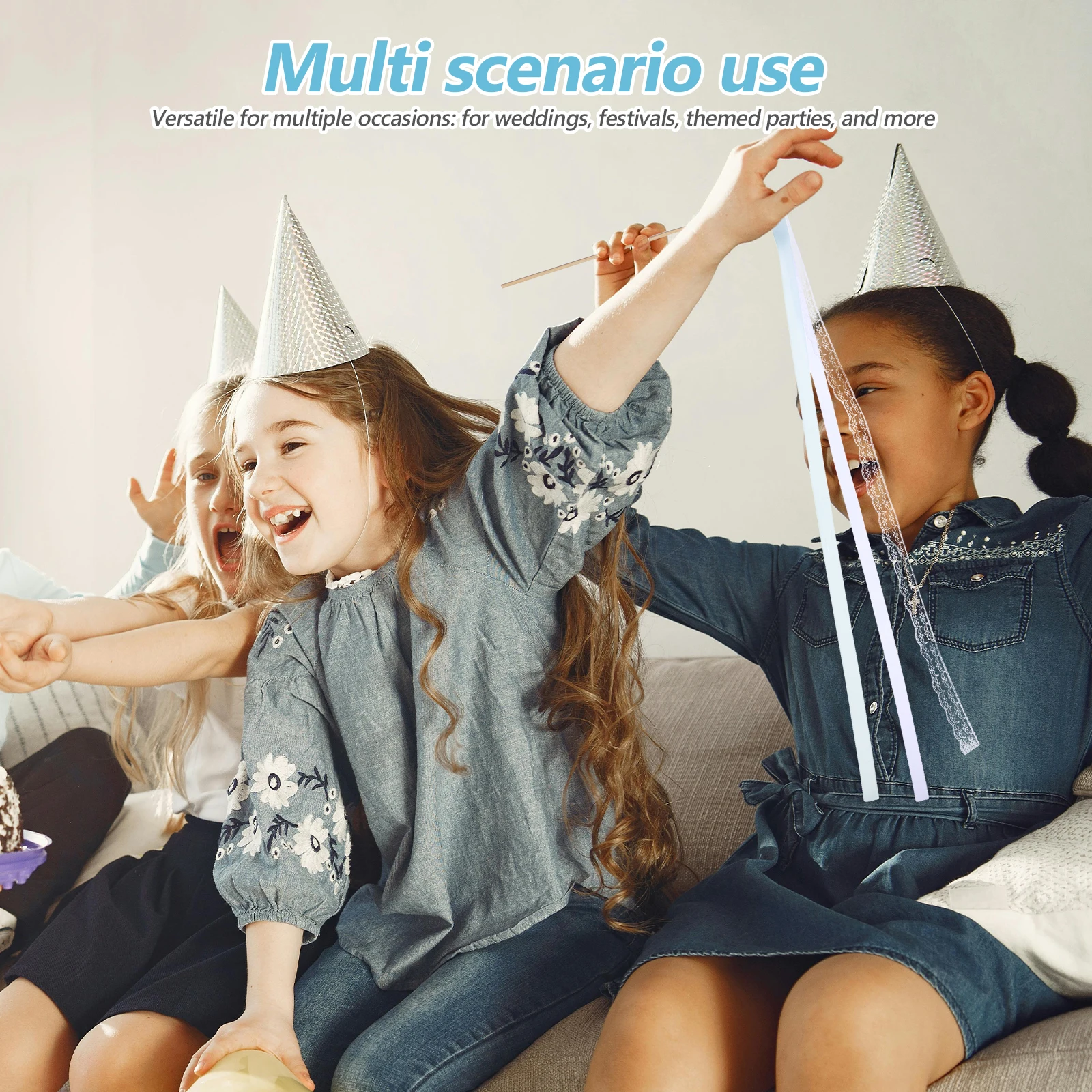 20 Pcs Party Decoration Magician Wand Princess Fairy Wands with Bells Polyester Ribbon Streamers Sticks Dancer
20 Pcs Party Decoration Magician Wand Princess Fairy Wands with Bells Polyester Ribbon Streamers Sticks Dancer