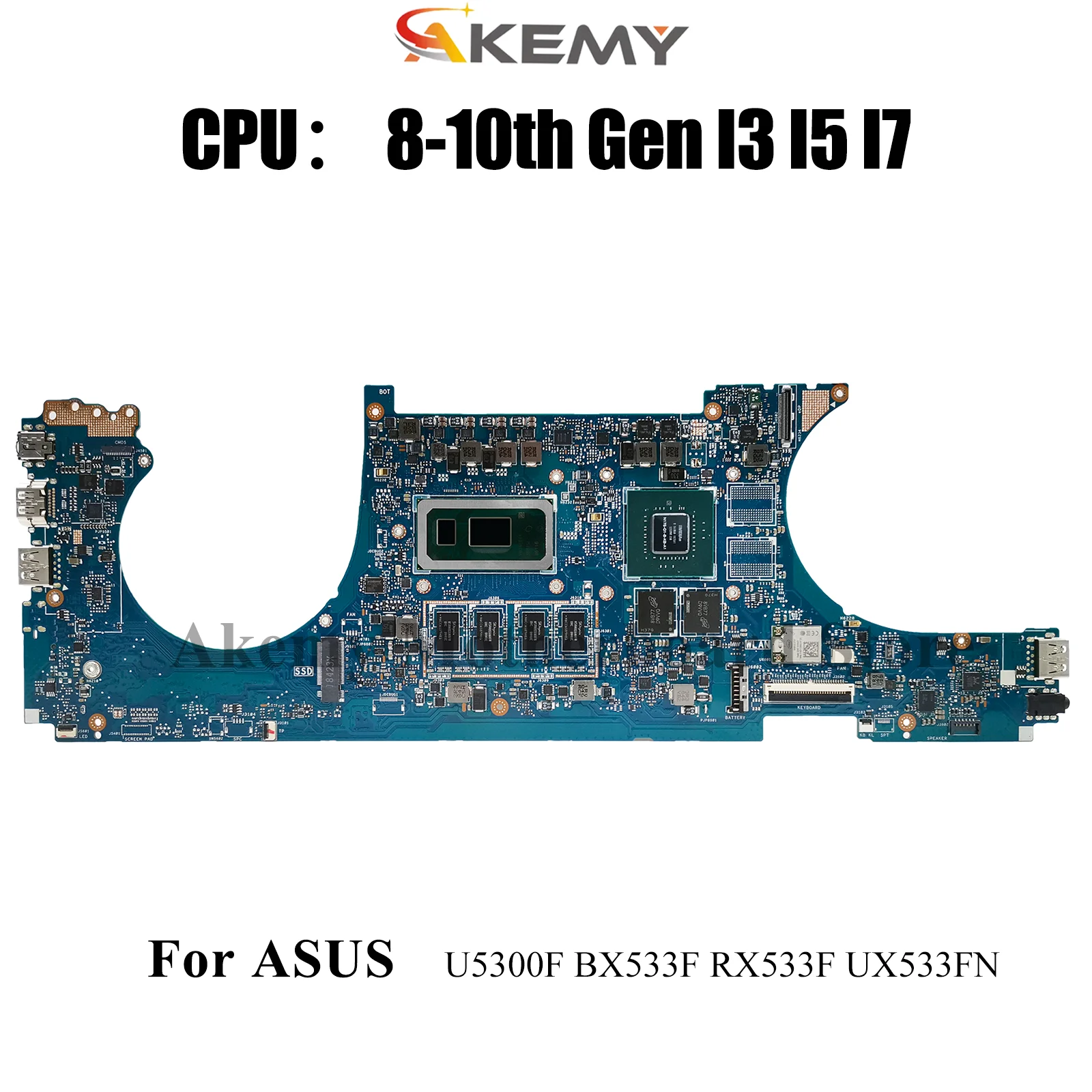 UX533FN Материнская плата для ноутбука ASUS ZenBook RX533F U5300F UX533F UX533FN BX533F UX533FD Материнская плата для ноутбука с процессором I3 I5 I7 stk
UX533FN Материнская плата для ноутбука ASUS ZenBook RX533F U5300F UX533F UX533FN BX533F UX533FD Материнская плата для ноутбука с процессором I3 I5 I7 stk