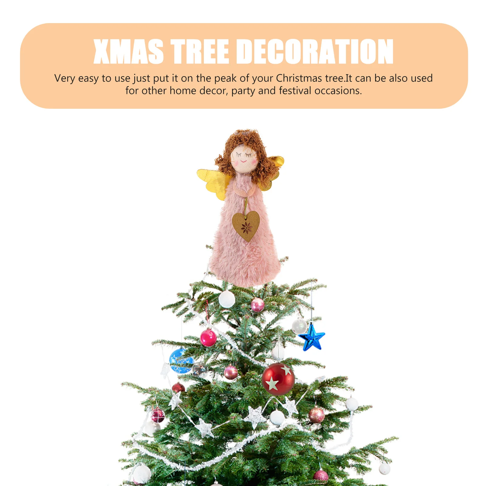 1Pcs Christmas Angel Tree Topper Sparkling Xmas Ornament Suitable for Holiday Festival Party Tabletop Decor Setup
1Pcs Christmas Angel Tree Topper Sparkling Xmas Ornament Suitable for Holiday Festival Party Tabletop Decor Setup