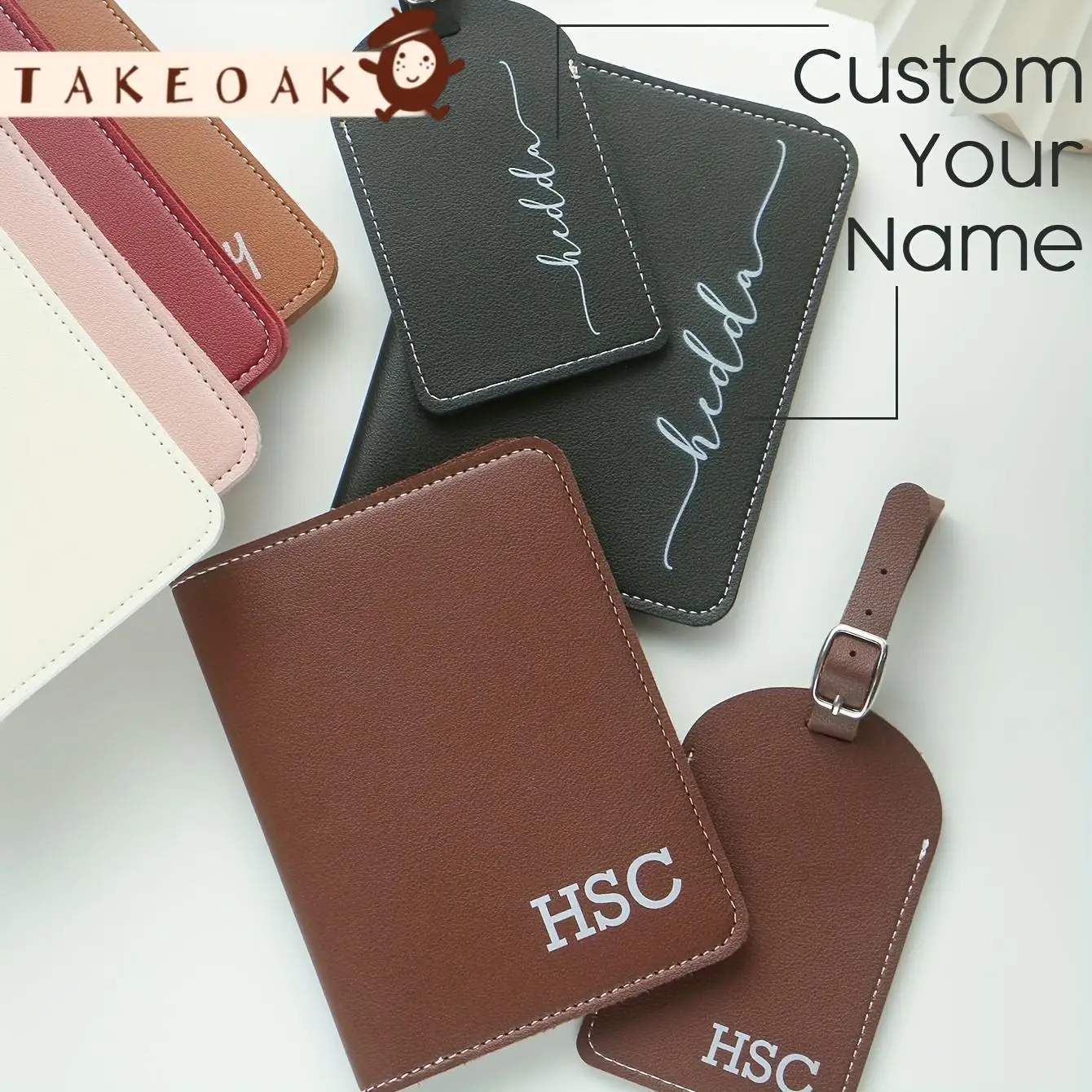 Minimal Solid Color Custom White Print Cursive Name Passport Holder & Luggage Tag Set Combo Portable Travel Organizer
Minimal Solid Color Custom White Print Cursive Name Passport Holder & Luggage Tag Set Combo Portable Travel Organizer