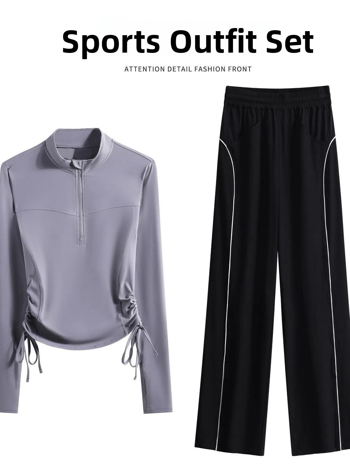 Спортивный комплект больших размеров для женщин: повседневная одежда для бега и йоги на открытом воздухе, высокоэластичная, с длинными рукавами, из полиэстера, укороченная.
Спортивный комплект больших размеров для женщин: повседневная одежда для бега и йоги на открытом воздухе, высокоэластичная, с длинными рукавами, из полиэстера, укороченная.