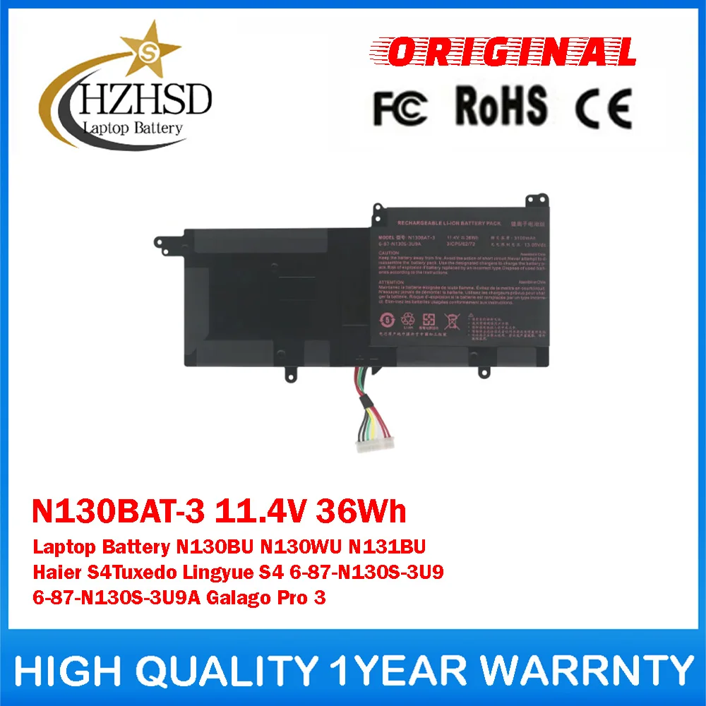 N130BAT-3 11.4V 36Wh Genuine Original Laptop Battery For CLEVO N130BU N130WU N131BU Haier S4Tuxedo Lingyue S4 6-87-N130S-3U9
N130BAT-3 11.4V 36Wh Genuine Original Laptop Battery For CLEVO N130BU N130WU N131BU Haier S4Tuxedo Lingyue S4 6-87-N130S-3U9
