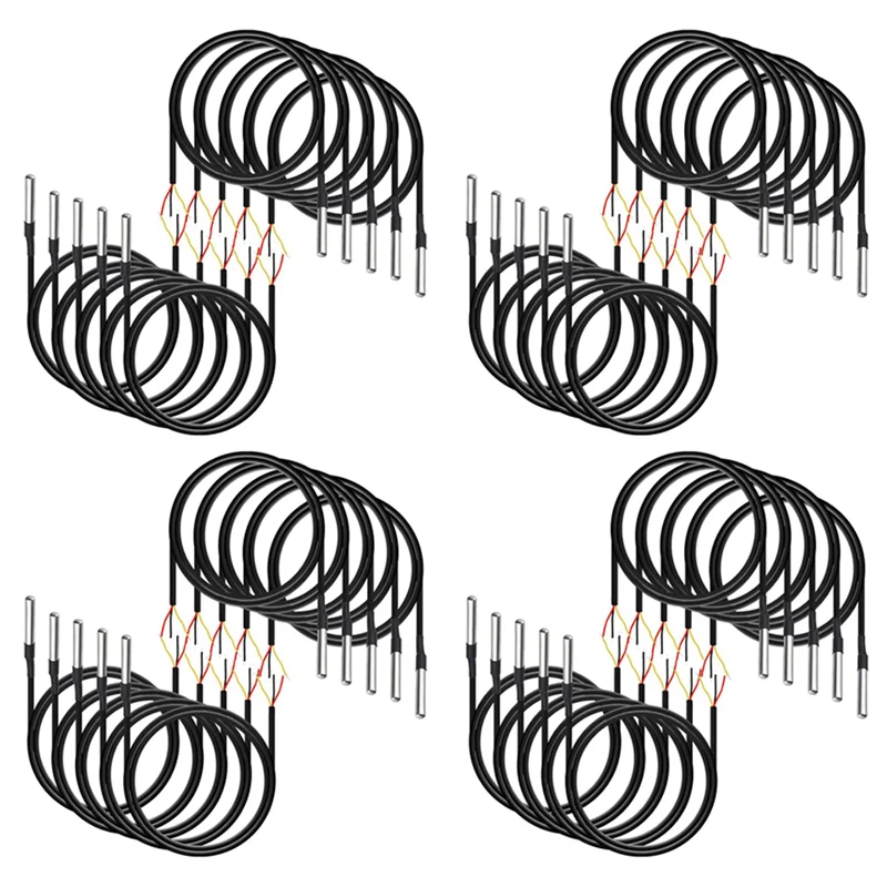 【Berserkk】40Pcs Waterproof DS18B20 Temperature Sensor, Digital Temperature Thermal Cable Temperature (-55℃- +125℃) - 1 Meter/3.2 
【Berserkk】40Pcs Waterproof DS18B20 Temperature Sensor, Digital Temperature Thermal Cable Temperature (-55℃- +125℃) - 1 Meter/3.2