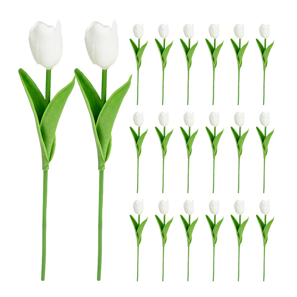 20 Pcs Artificial Tulip Bouquet PVC Simulation Flowers for Vase Bedroom Living Room Wedding Party Home Decoration Faux Plants
20 Pcs Artificial Tulip Bouquet PVC Simulation Flowers for Vase Bedroom Living Room Wedding Party Home Decoration Faux Plants