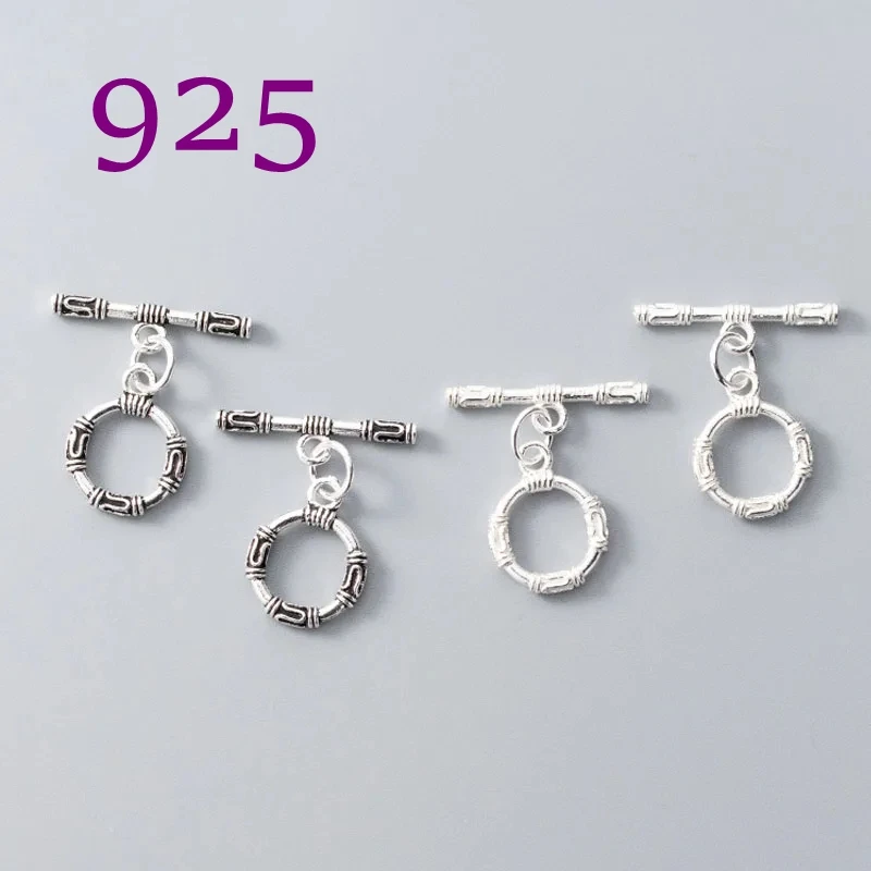 925 Sterling Silver Toggle Clasps Hook Fit Bracelets Necklace Findings High Quality Silver Connectors For Fancy Jewelry Making
925 Sterling Silver Toggle Clasps Hook Fit Bracelets Necklace Findings High Quality Silver Connectors For Fancy Jewelry Making