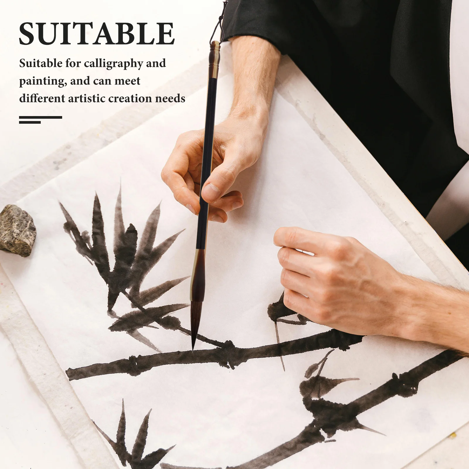 Gray Tail Chinese Calligraphy Brush Medium Size Agate Wood Handle Ox Ear Raccoon Tail Design for Beginners Painting Writing
Gray Tail Chinese Calligraphy Brush Medium Size Agate Wood Handle Ox Ear Raccoon Tail Design for Beginners Painting Writing