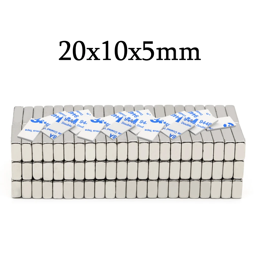Neodymium Magnet Block 20x10x5mm Adhesive Backed Heavy Duty Strong Suction Anti Rust DIY Craft Model Building Workshop Home
Neodymium Magnet Block 20x10x5mm Adhesive Backed Heavy Duty Strong Suction Anti Rust DIY Craft Model Building Workshop Home
