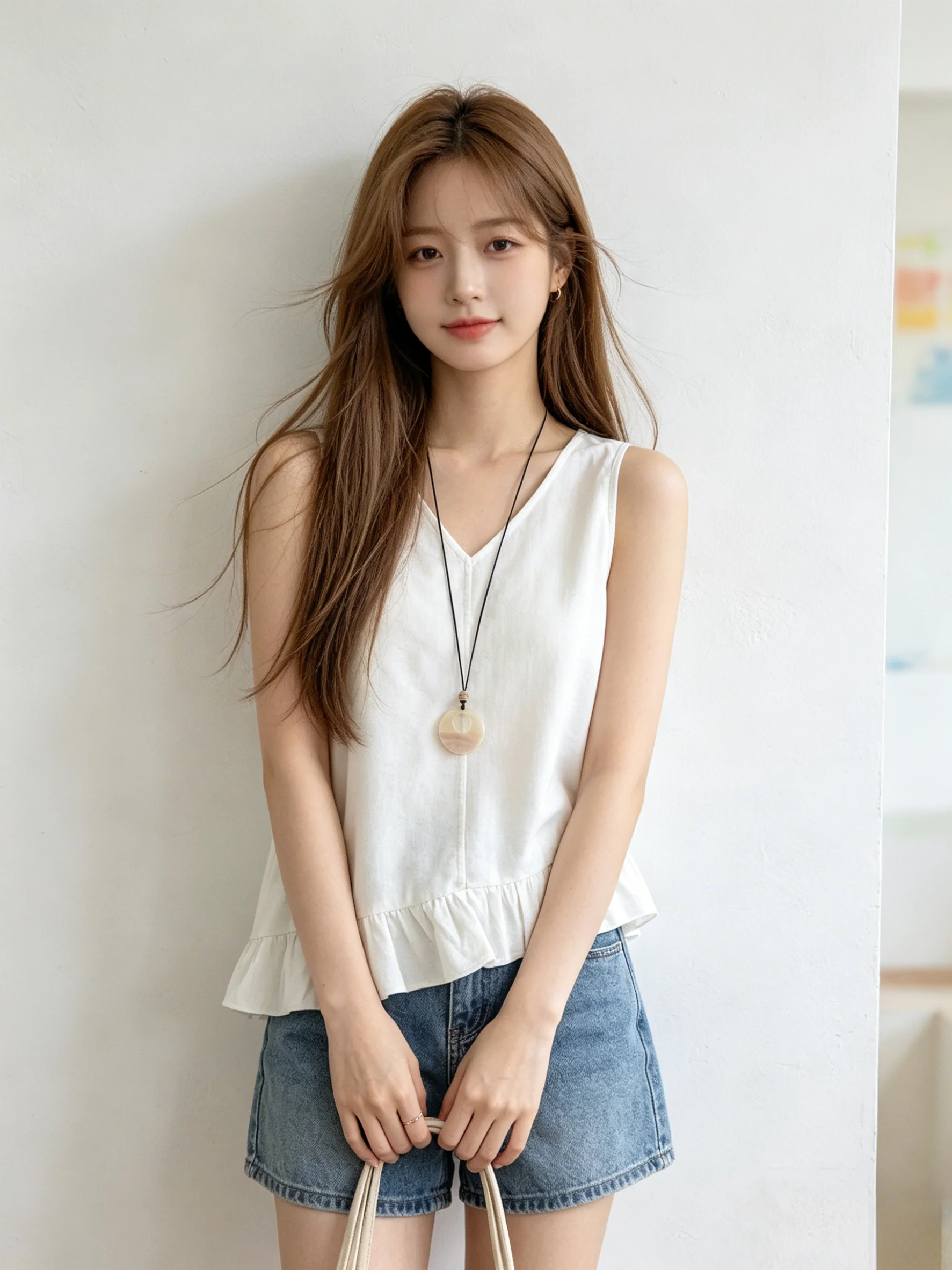 Elegant Gentle Style V-Neck Ruffle Sleeveless Korean Fashion Summer New Arrival Slimming Top Women's Vest Breathable Casual Wear
Elegant Gentle Style V-Neck Ruffle Sleeveless Korean Fashion Summer New Arrival Slimming Top Women's Vest Breathable Casual Wear