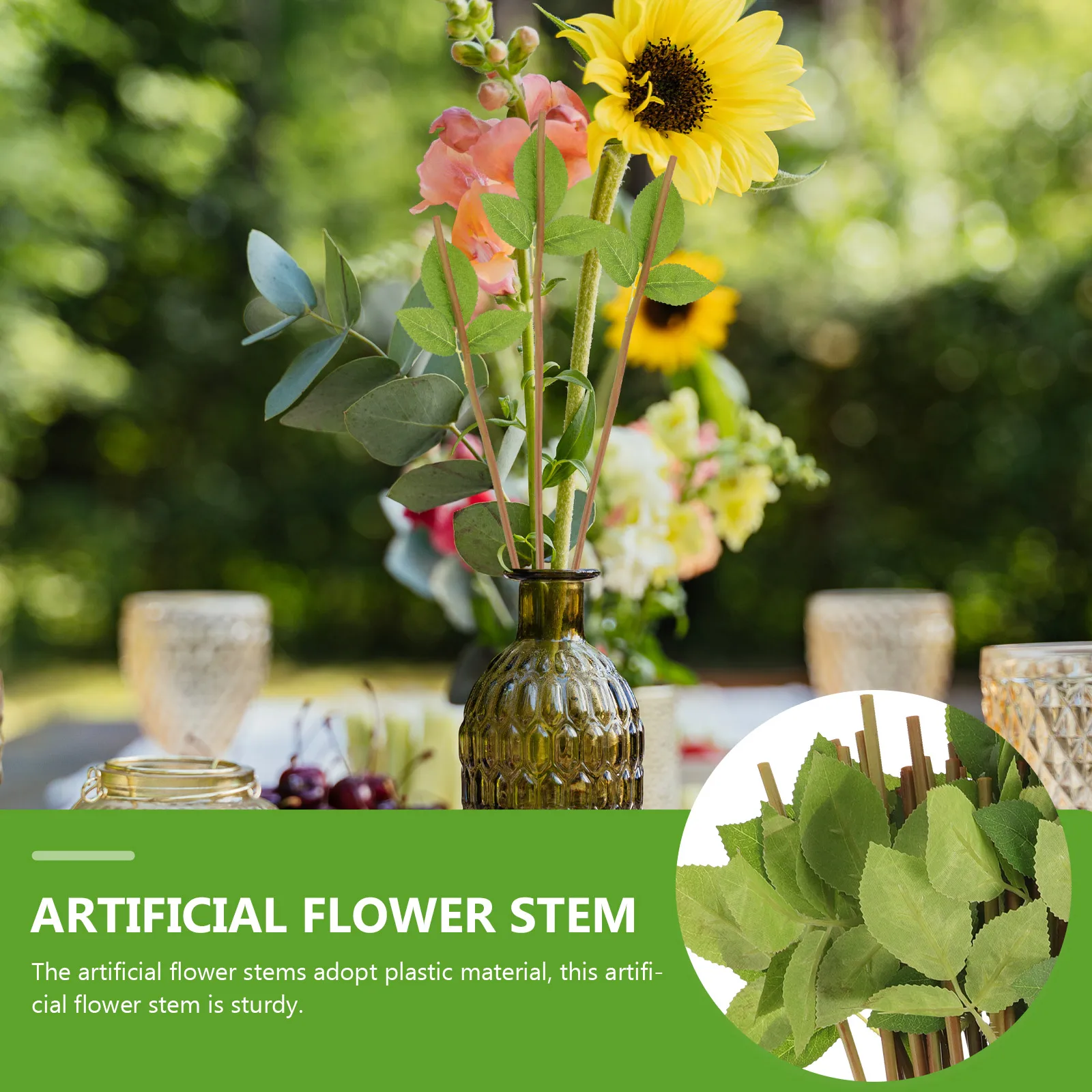 50 Pcs Simulated Rose Artificial Flower Stems Plastic Green Sturdy Flexible Wedding Home Decoration Floral for Arrangement
50 Pcs Simulated Rose Artificial Flower Stems Plastic Green Sturdy Flexible Wedding Home Decoration Floral for Arrangement