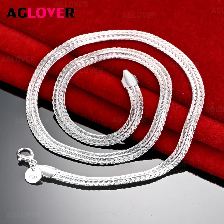 AGLOVER 925 Sterling Silver 6mm Flat Side Chain Necklace European and American Fashion Women's Anniversary Gift Jewelry
AGLOVER 925 Sterling Silver 6mm Flat Side Chain Necklace European and American Fashion Women's Anniversary Gift Jewelry