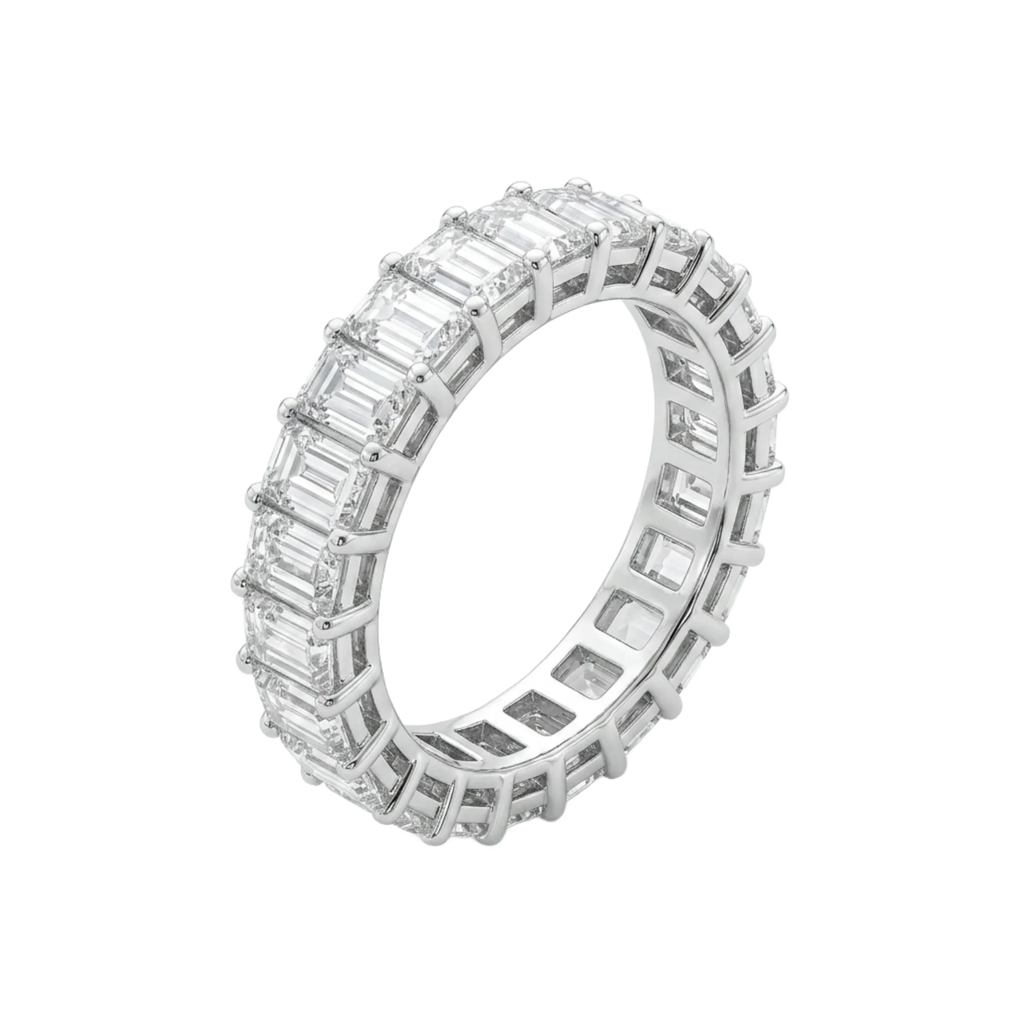 GRA VVS Emerald Cut Moissanite Full Eternity Band Ring S925 Sterling Silver 3*4mm 6mm Wide Prong Set Wedding Band Unisex Jewelry
GRA VVS Emerald Cut Moissanite Full Eternity Band Ring S925 Sterling Silver 3*4mm 6mm Wide Prong Set Wedding Band Unisex Jewelry