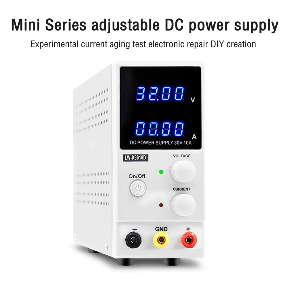 30V 10A Newly DC Power Supply 4 Digits Display Adjustable Mini Laboratory Switching Power Supply USB Charging Voltage Regulators
30V 10A Newly DC Power Supply 4 Digits Display Adjustable Mini Laboratory Switching Power Supply USB Charging Voltage Regulators