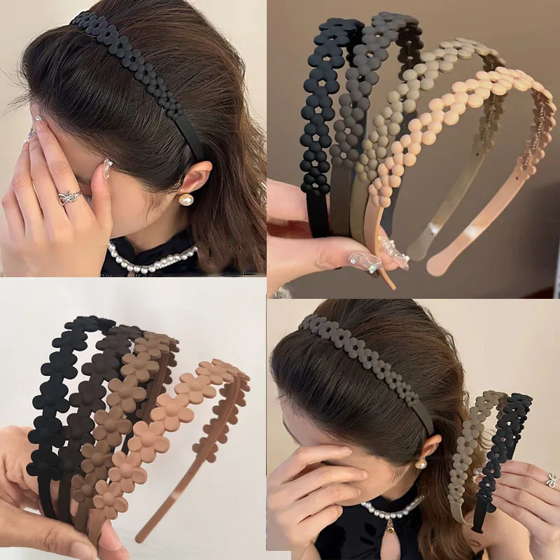 2pc Simple Versatile Black Khaki Style Flower Hairbands vintage Headbands for Women Girls Korean Daily Hair Accessories
2pc Simple Versatile Black Khaki Style Flower Hairbands vintage Headbands for Women Girls Korean Daily Hair Accessories